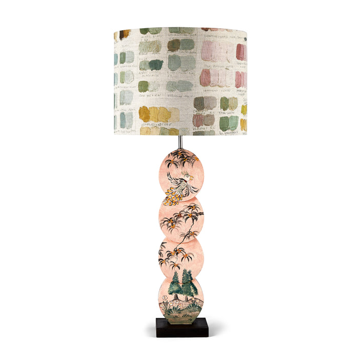 Mixed Tones Natural Cylinder Lampshade