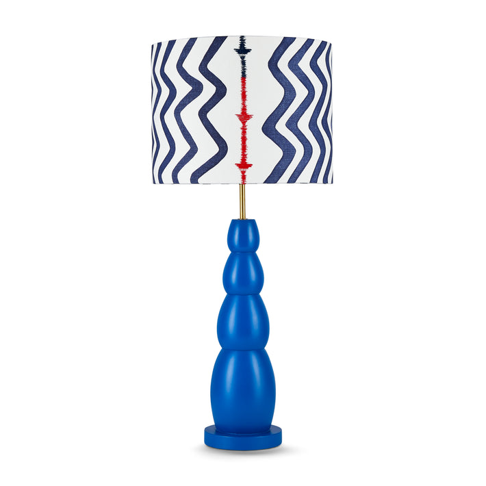 Rick Rack Indigo Cylinder Lampshade