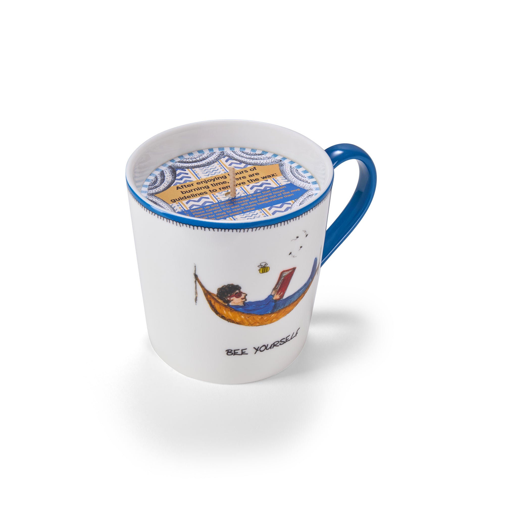 Doodles Candle in a  Mug 'Bee Yourself'