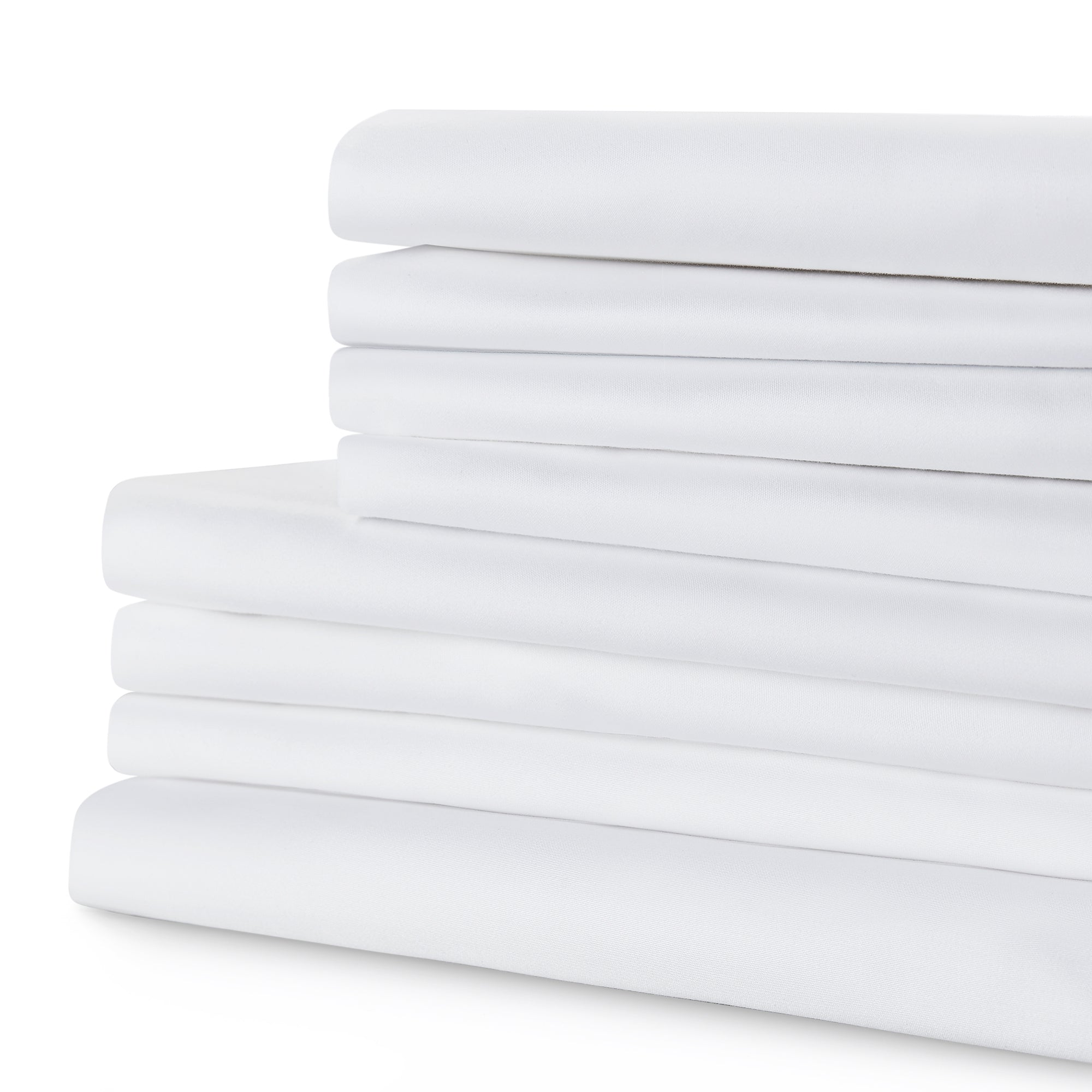 Flat lay of the complete bed linen set including the duvet cover, flat sheet, and four Oxford pillowcases alongside the Firmdale laundry bag to show the full product contents. Exclusively at Shop Kit Kemp