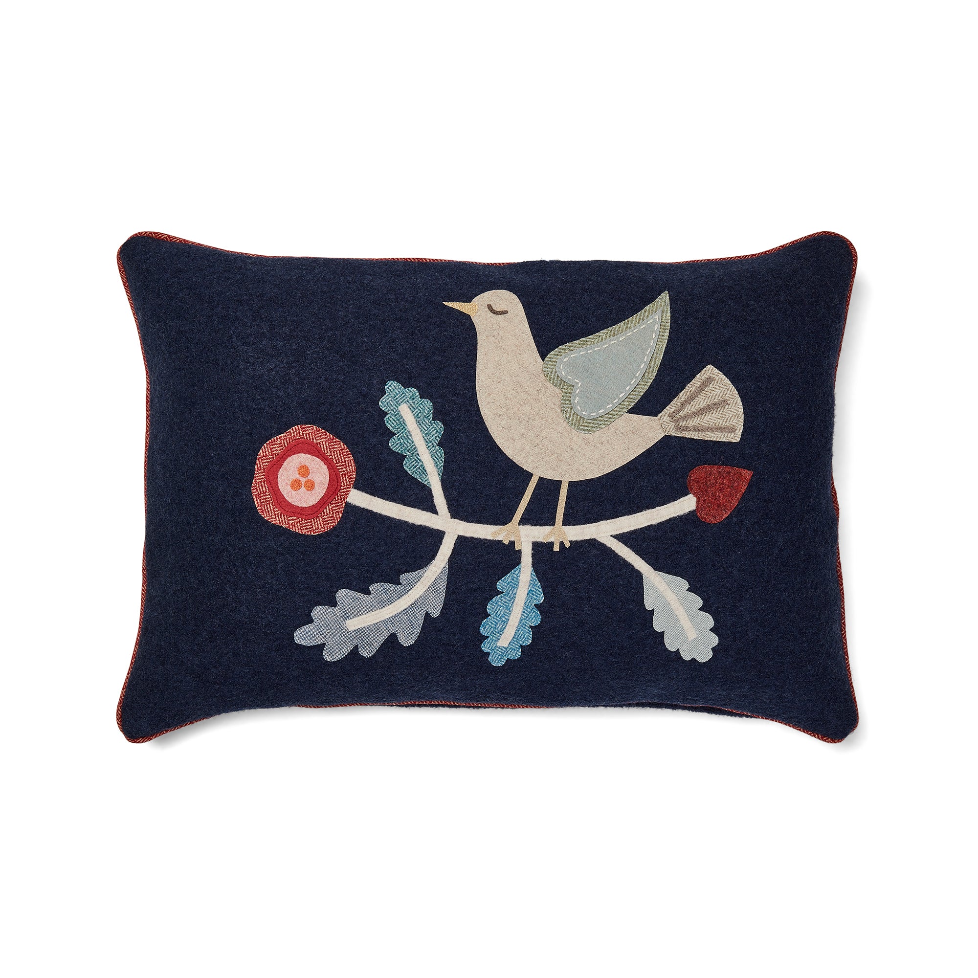 Blue Bird Wool Cushion