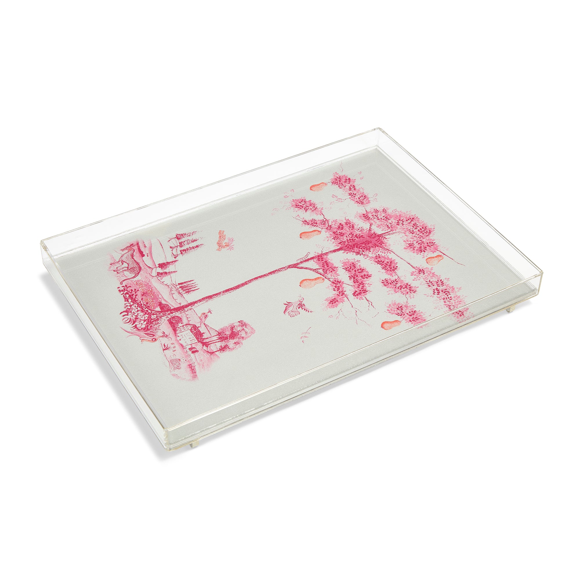 Pear Tree Sunset Pink Tray