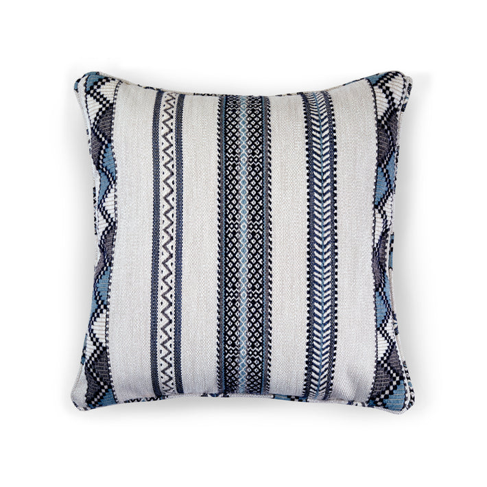 Woven Ribbon Indigo Cushion