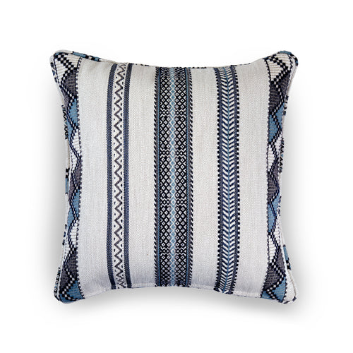 Woven Ribbon Indigo Cushion