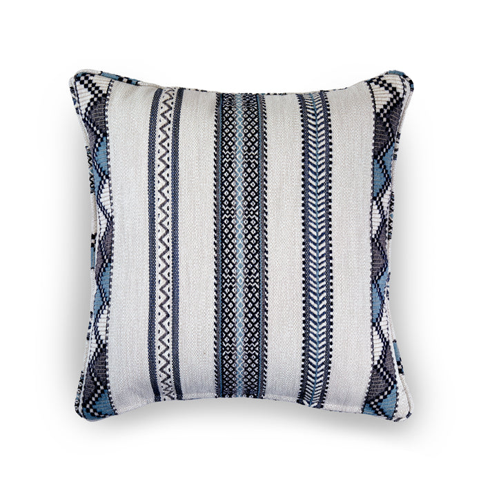 Woven Ribbon Indigo Cushion