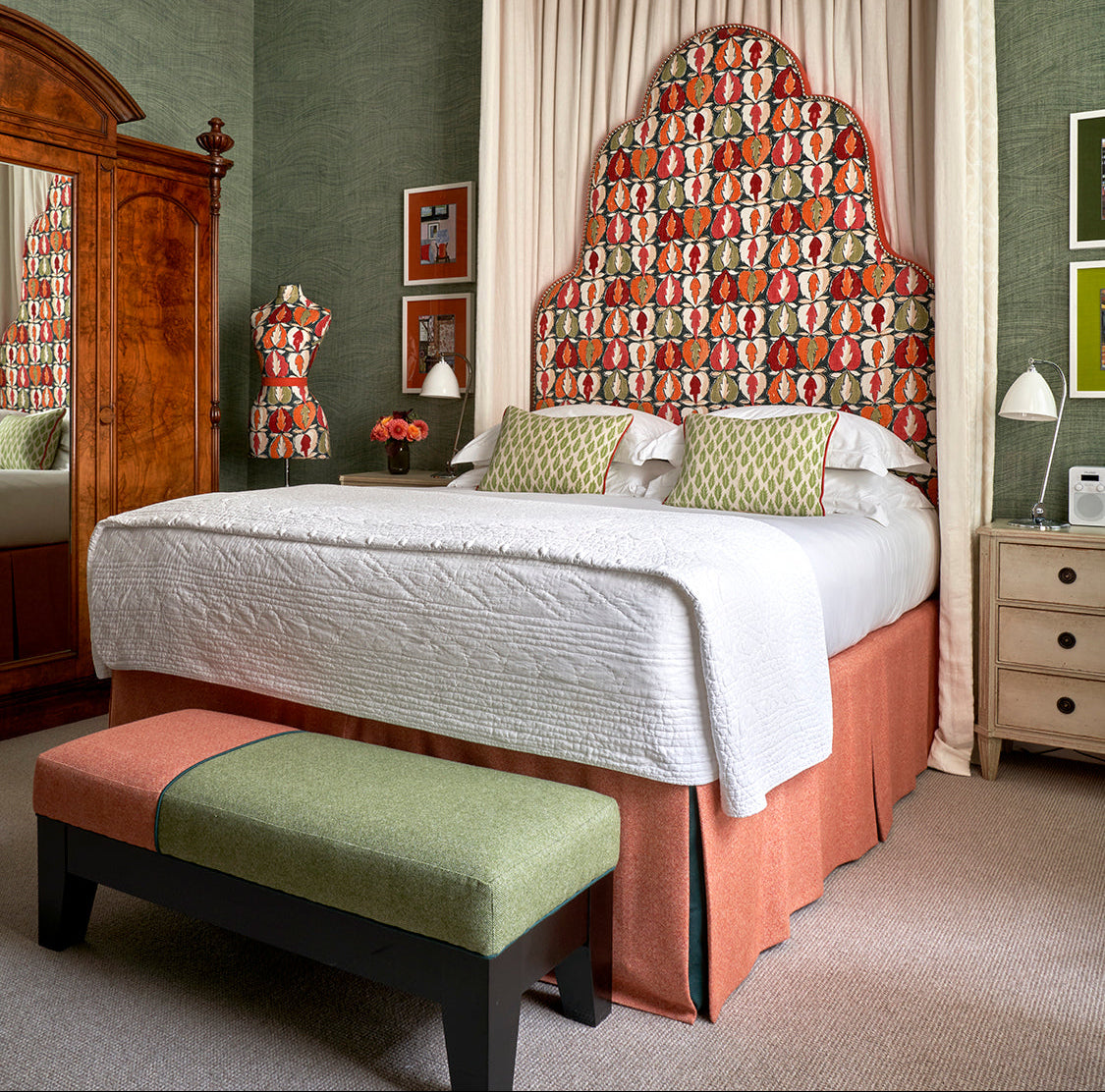 Flora Headboard - Heart of Oak
