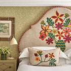 A signature interior statement in every Firmdale hotel room, the headboards by Shop Kit Kemp can be made bespoke with Kit Kemp fabrics and applique details.