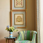 Folk Art Collection 03 framed decorative artwork, H:60cm W:53cm D:8cm, H:23.6' W:20.8' D:3.1', exclusively at Shop Kit Kemp.