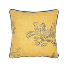 Friendly Folk Provencal  Yellow Cushion