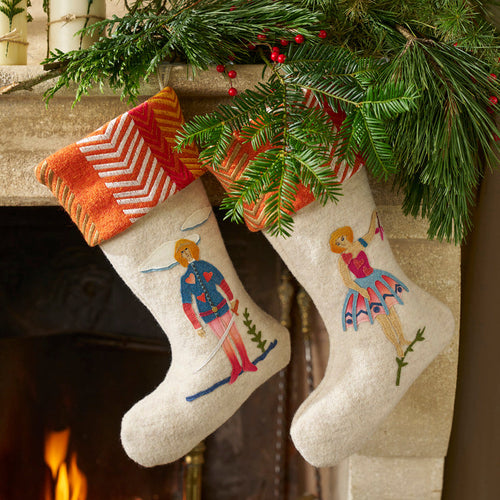 Gallant Knight Stocking by Shop Kit Kemp makes a perfect Christmas decoration addition to any mantelpiece and gift giving. 