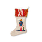 Gallant Knight Stocking by Shop Kit Kemp featuring a dashing character in signature Kit Kemp applique design and joyful colours, perfect for festive season and gifting.