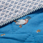 Garden Shed Quilted Bedspread - Blue