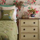 Garden Shed Quilted Bedspread - Green