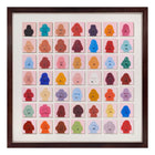 49 Poodles is an original Holly Frean artwork and comprises a 7 x 7 grid of individual canvas studies. Each square depicts a single poodle against a pale pink ground, identical in format, yet each subtly different in temperament. Electric blues sit beside ochres, mint greens and near-black. The eyes - small, steady, faintly accusatory - anchor each portrait with a surprising seriousness. Exclusively at Shop Kit Kemp.