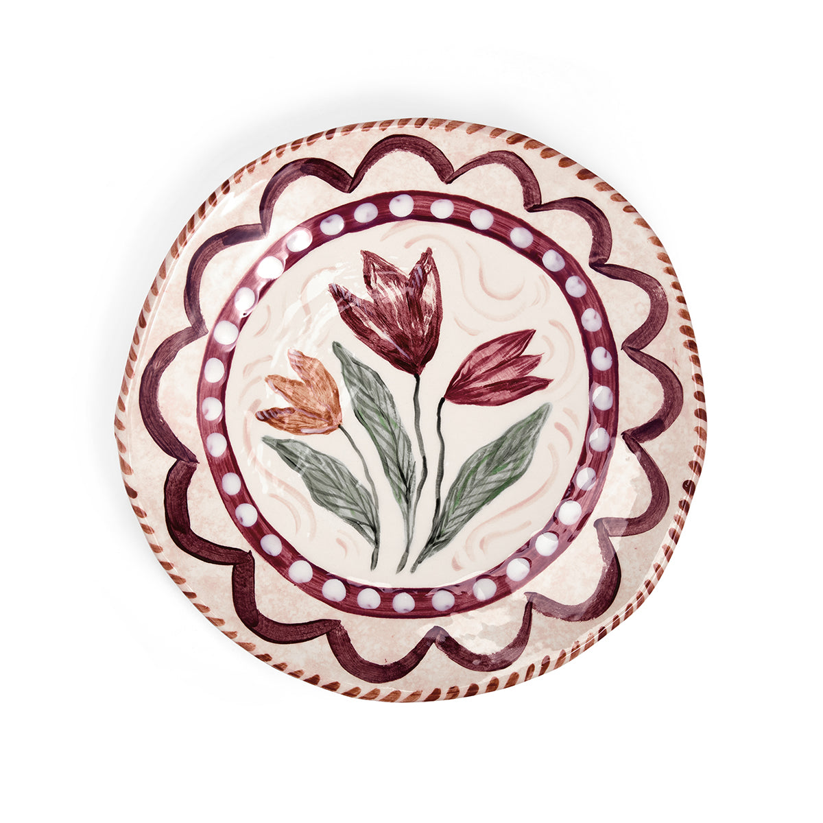 Hot Tulips in the Garden Plate
