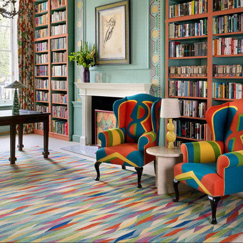 Bloomsbury Publishing interior by Kit Kemp, featuring Hotline rug.