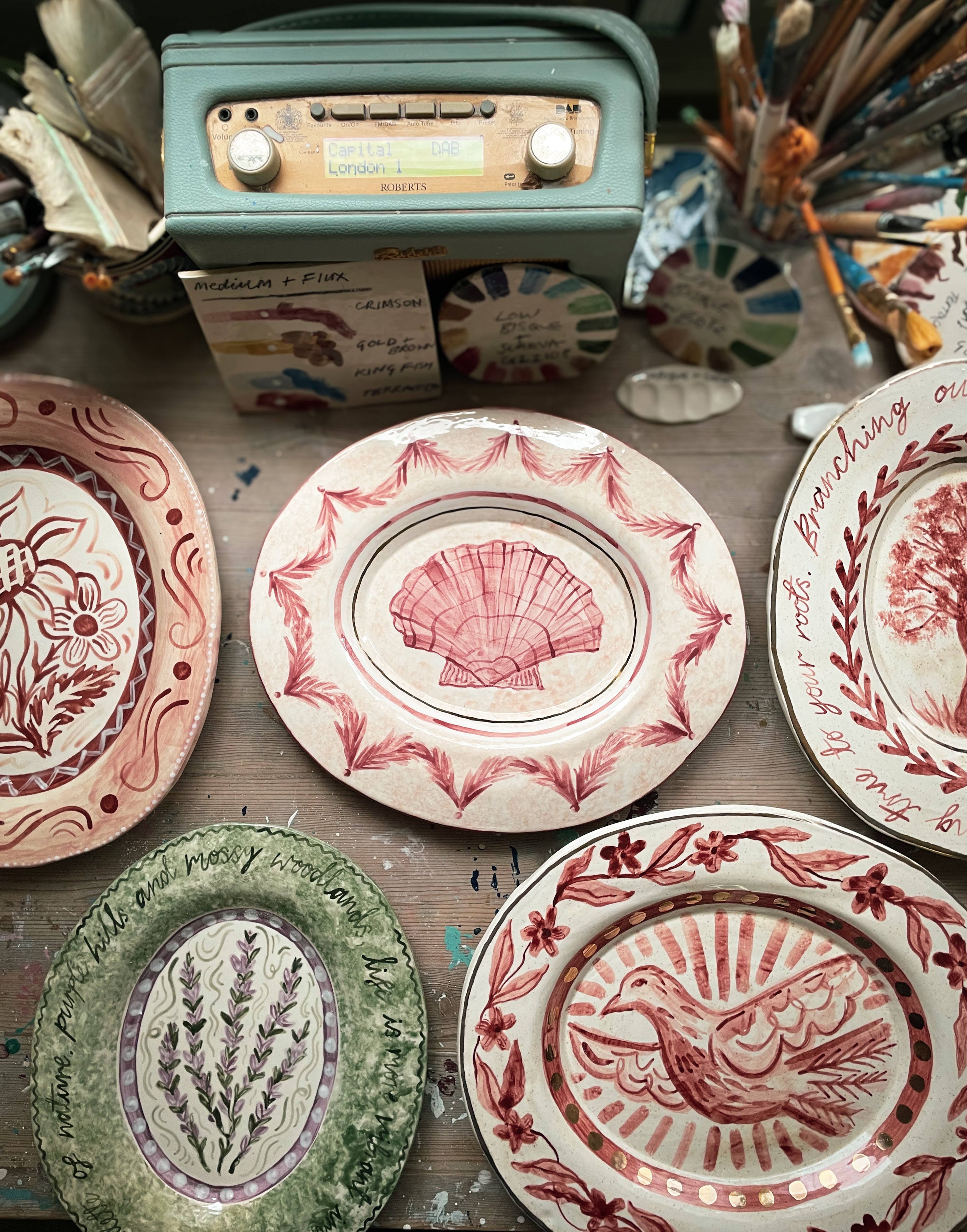 Georgian Shell with Swags Decorative Platter