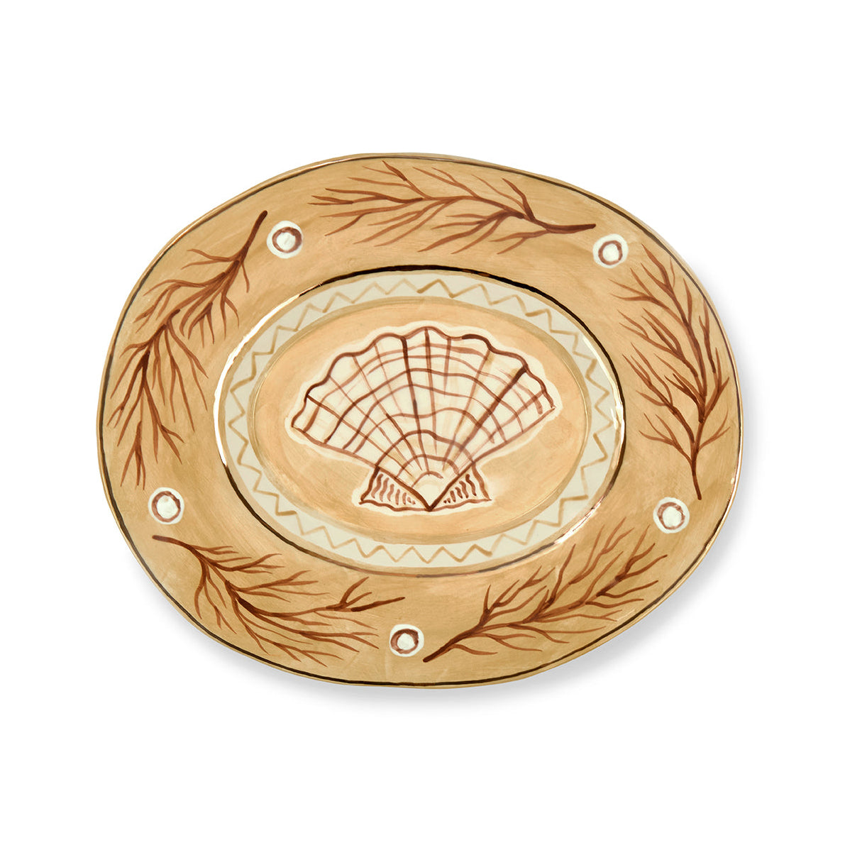 Sasha Compton 34cm glazed handmade ceramic with 24 carat gold, exclusively for Shop Kit Kemp