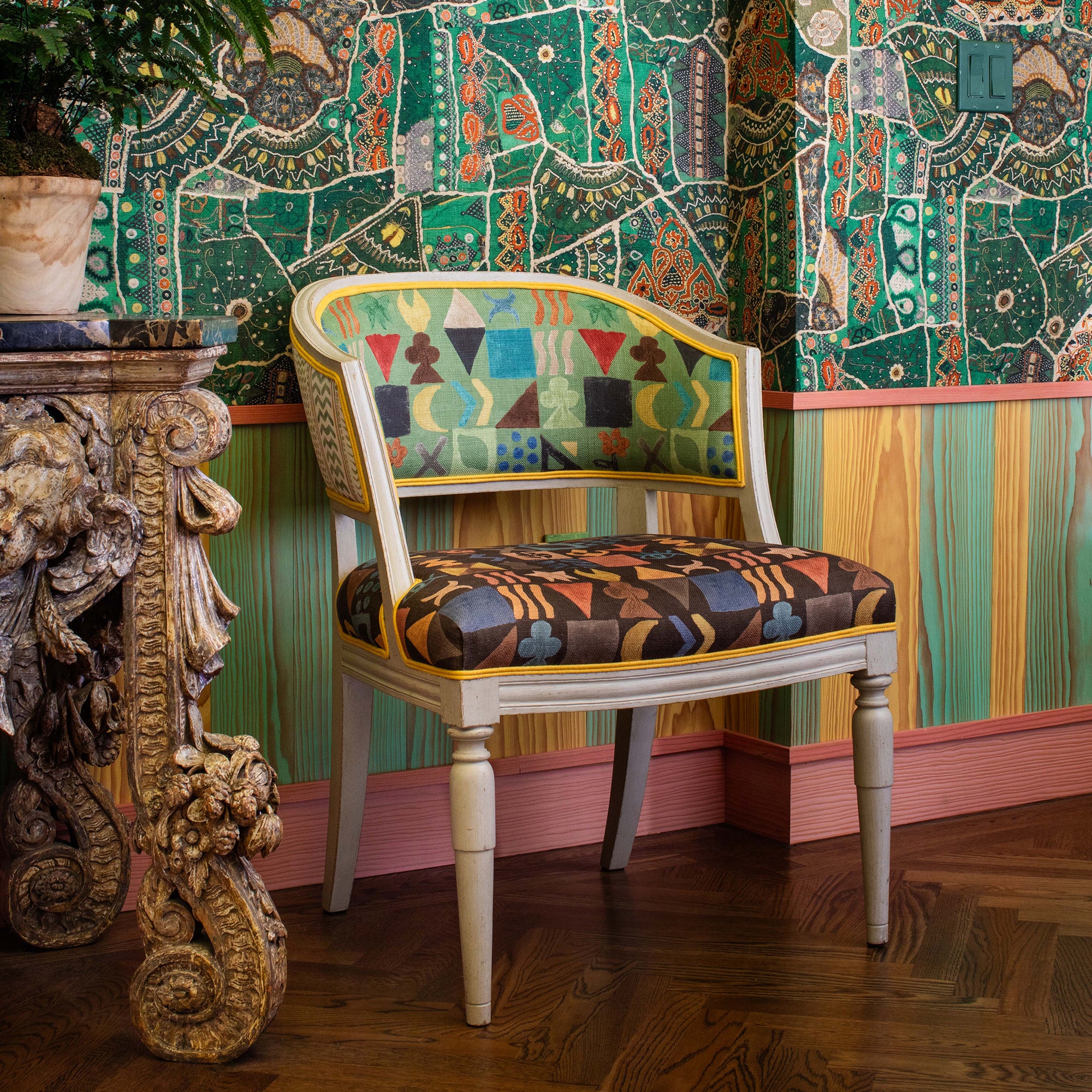 Whitby Chair - Potato Print