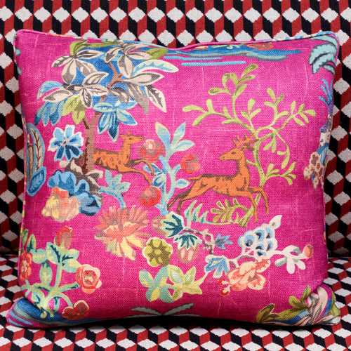 Knights Tale Fuchsia Cushion