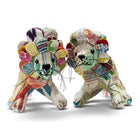Two Lennart the Lion standing on all fours, demonstrating the structural detail of the handmade design. Each piece is filled with recyclable materials, making it a thoughtful, planet-friendly collector's item.