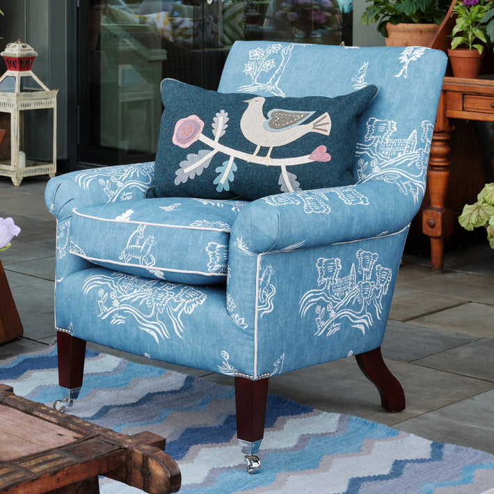 Bird Blue Cushion