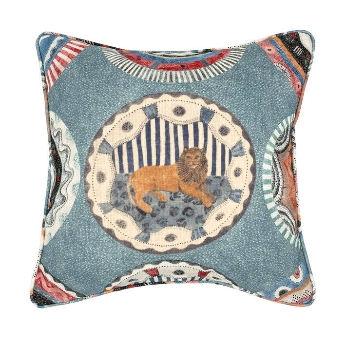 Robina's Dinner Party Teal Cushion