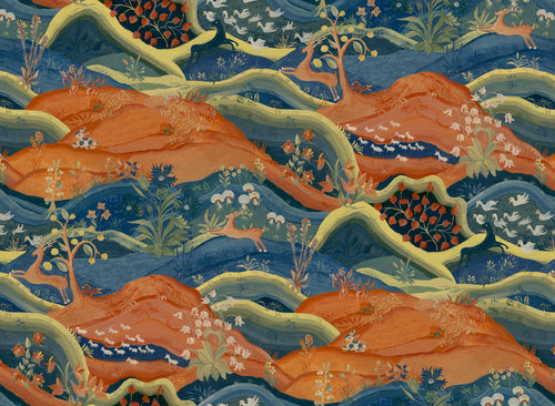 Meadow Hillside Wallpaper