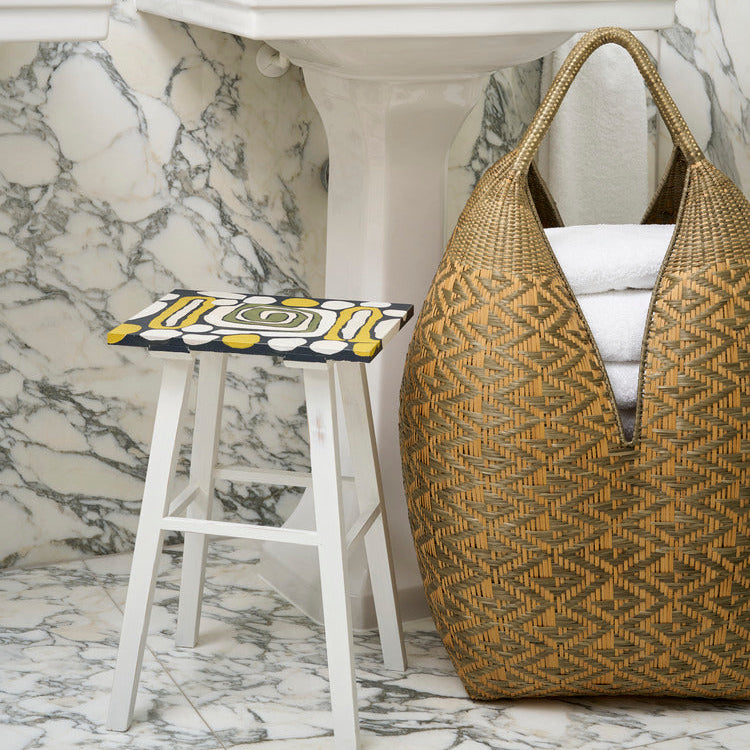 Medium Butterfly Basket - Grey is perfect for keeping laundry and towels tidy in bathrooms and dressing rooms, exclusively at Shop Kit Kemp.