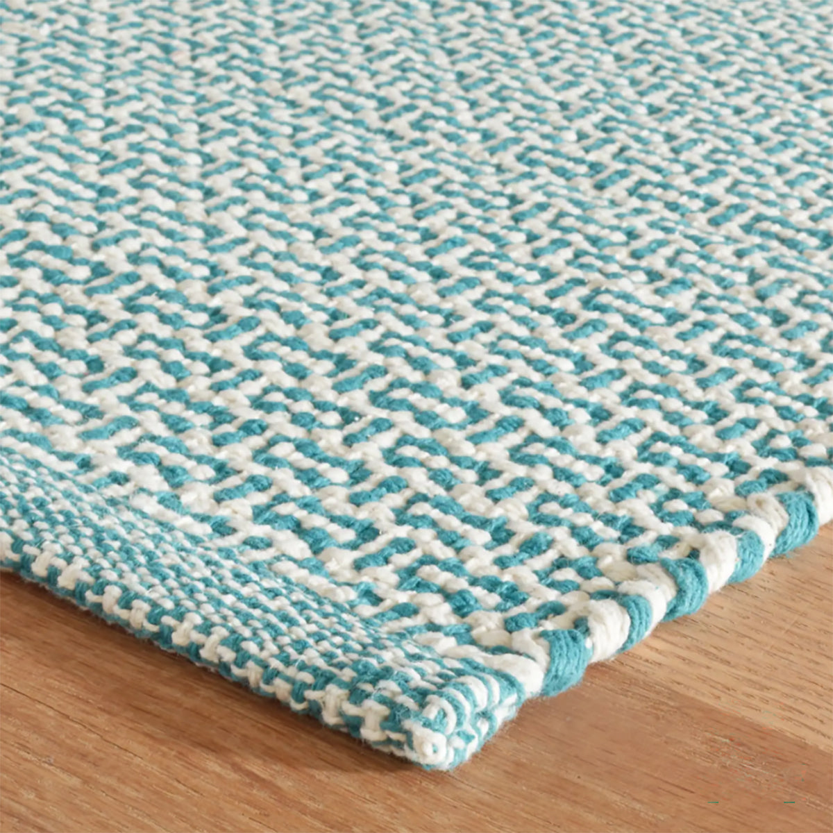 Miss Muffet Teal - Small Woven Rug