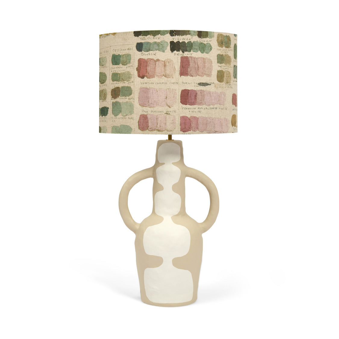Mixed Tones Natural Oval Lampshade