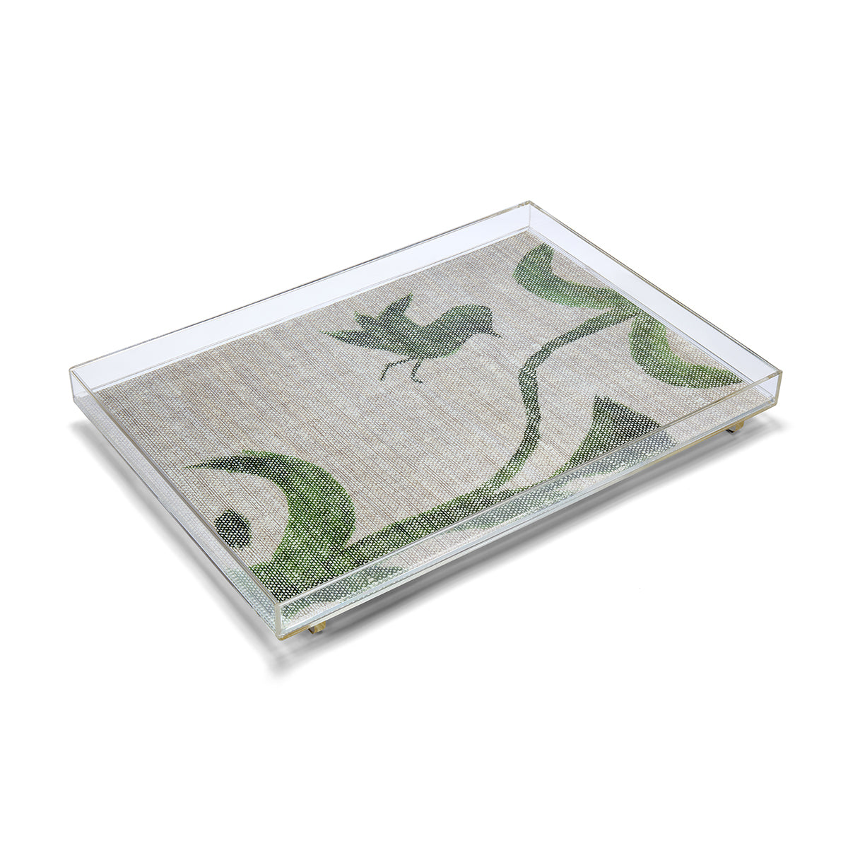 Acrylic tray with Monsoon fabric insert, perfect for displaying food and drinks, or use as decorative item.