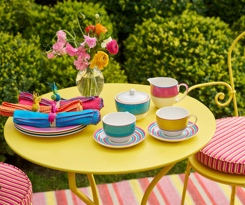 Calypso Turquoise Breakfast Cup and Saucer