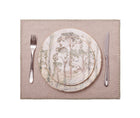 Set of 6 Blanket Stitch Placemats Natural