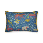 Noah's Ark Rectangular Cushion - Indigo