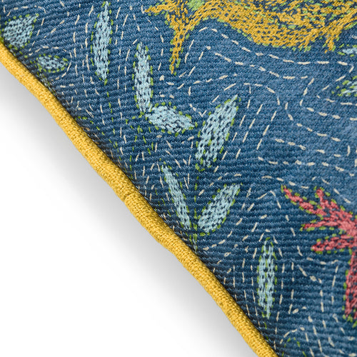 Noah's Ark Rectangular Cushion - Indigo