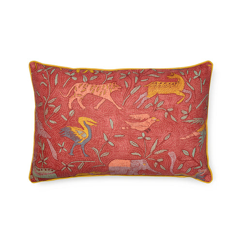 Noah's Ark Rectangular Cushion - Spice