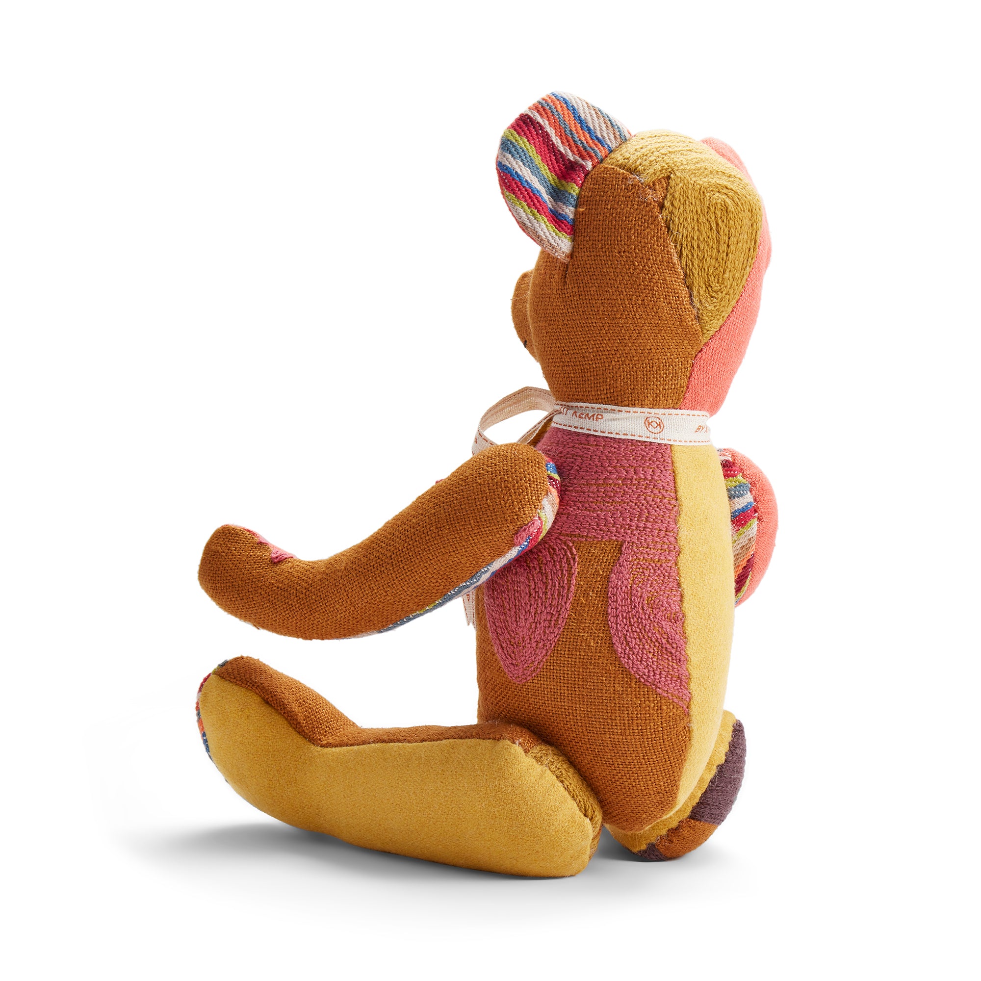 Large Willow Bear Patchwork Animal - Ochre / Coral (Special Edition)