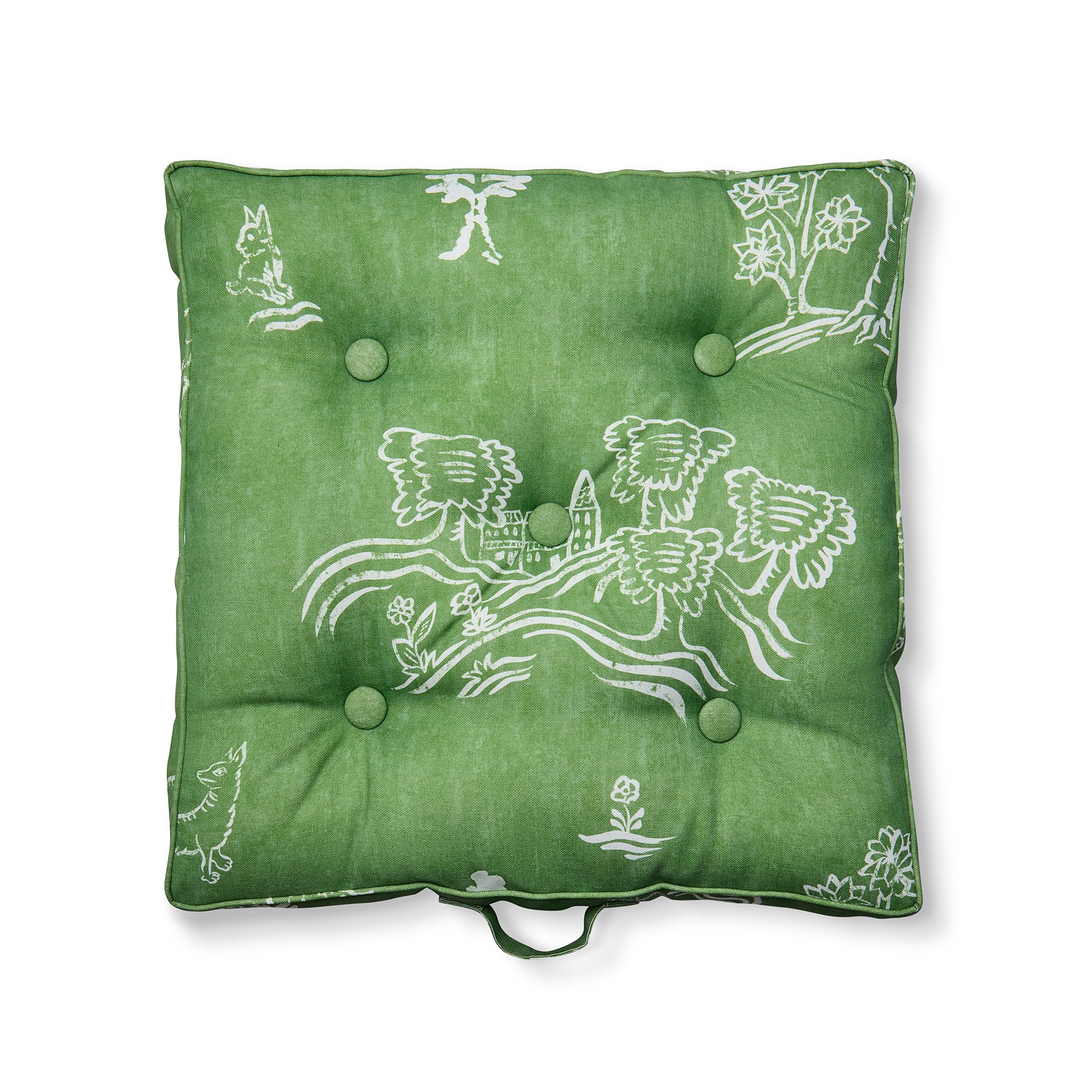 Friendly Folk Outdoor Seat Cushion