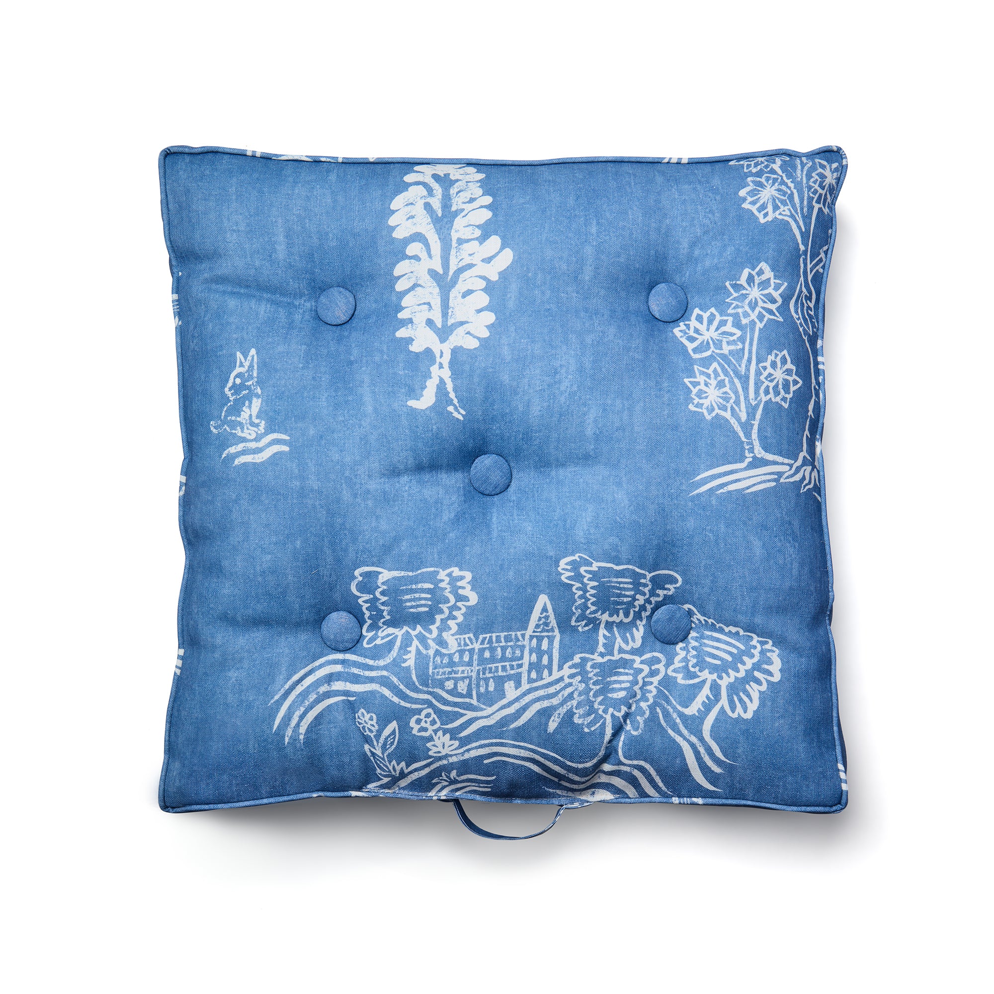 Friendly Folk Outdoor Seat Cushion