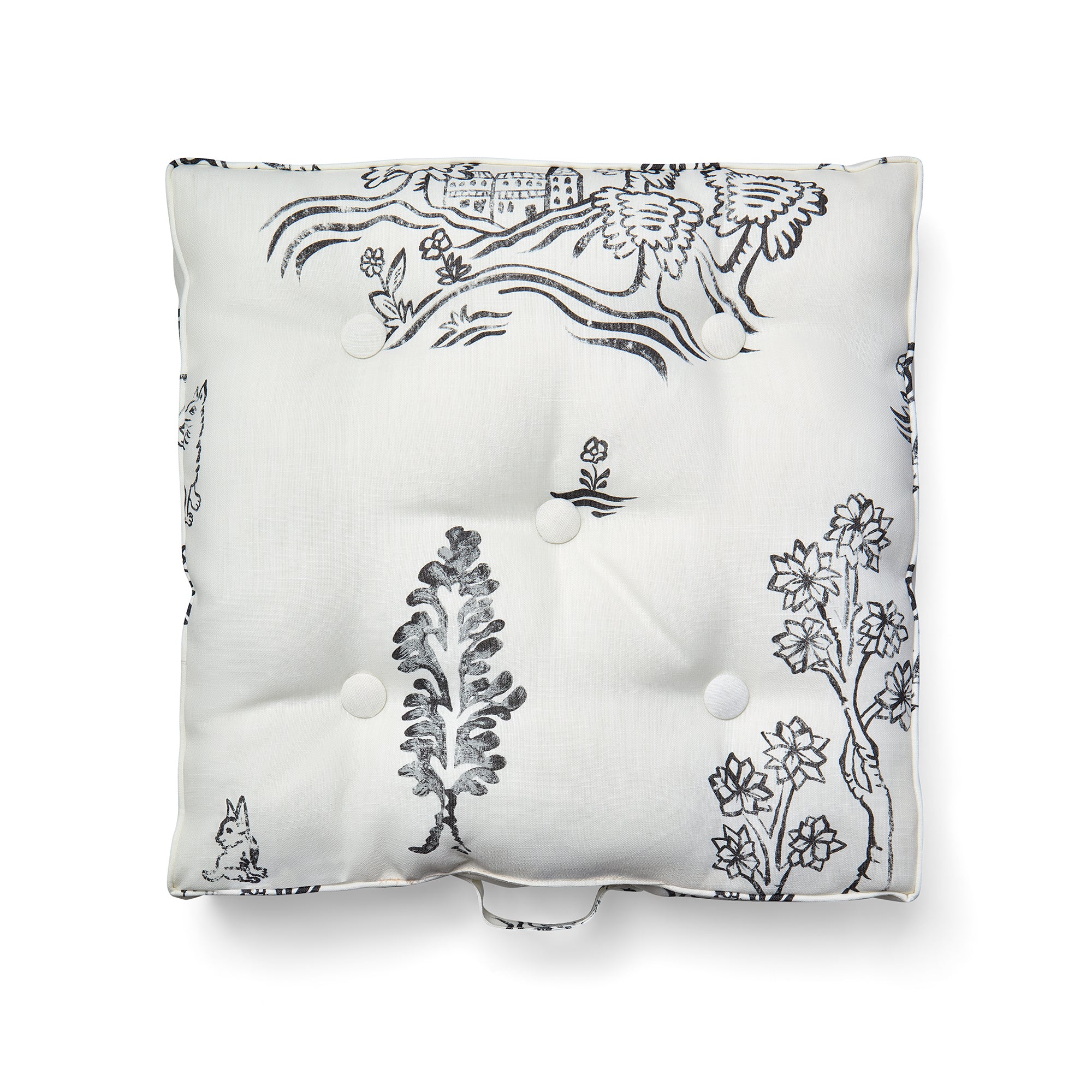 Friendly Folk Outdoor Seat Cushion