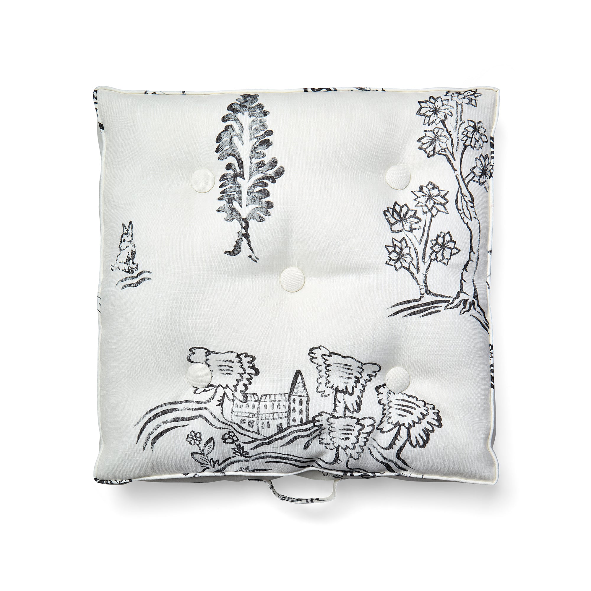 Friendly Folk Outdoor Seat Cushion