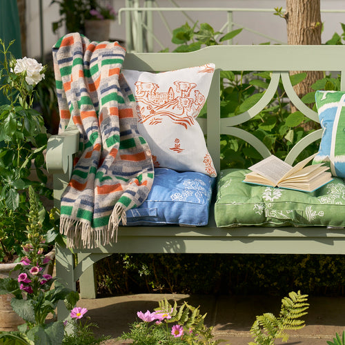 Friendly Folk Outdoor Seat Cushion