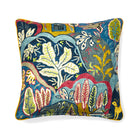 Maximalist statement cushion with a playful, colourful scenic print that evokes folk art and exotic travel. Made from 100% printed linen, this Panjim Multi cushion provides textural contrast and immediately becomes the unique focal point of any room.