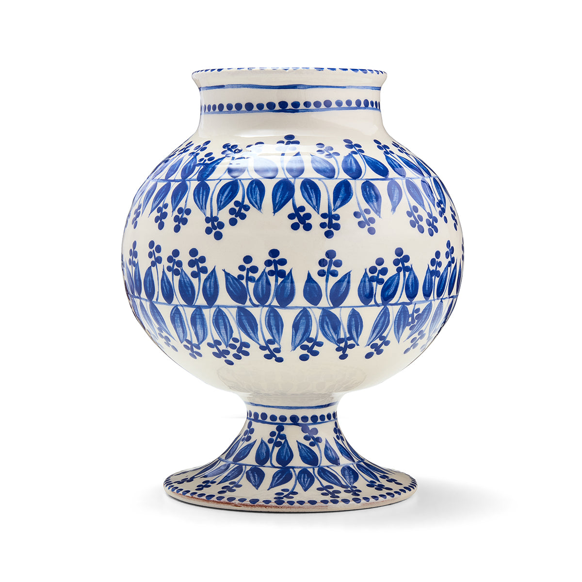 Reverse with delicate leaf and berries flora details, on Plunge Yourself Into Cold Water jug, exclusively at Shop Kit Kemp