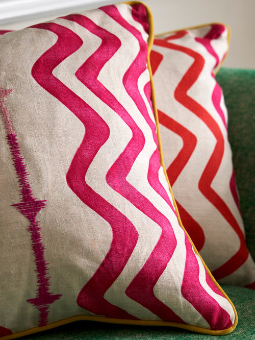 Rick Rack Pink Cushion