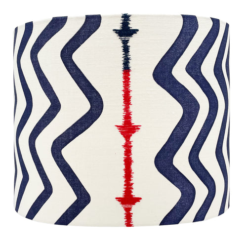 Rick Rack Indigo Lampshade