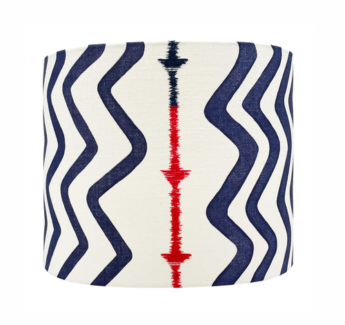 Rick Rack Indigo Lampshade