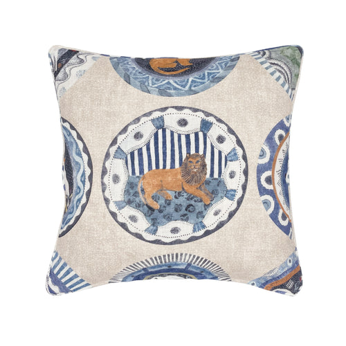 Robina's Dinner Party Blue Cushion