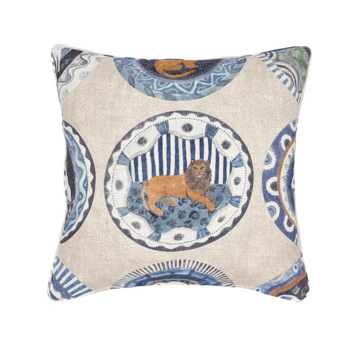 Robina's Dinner Party Blue Cushion